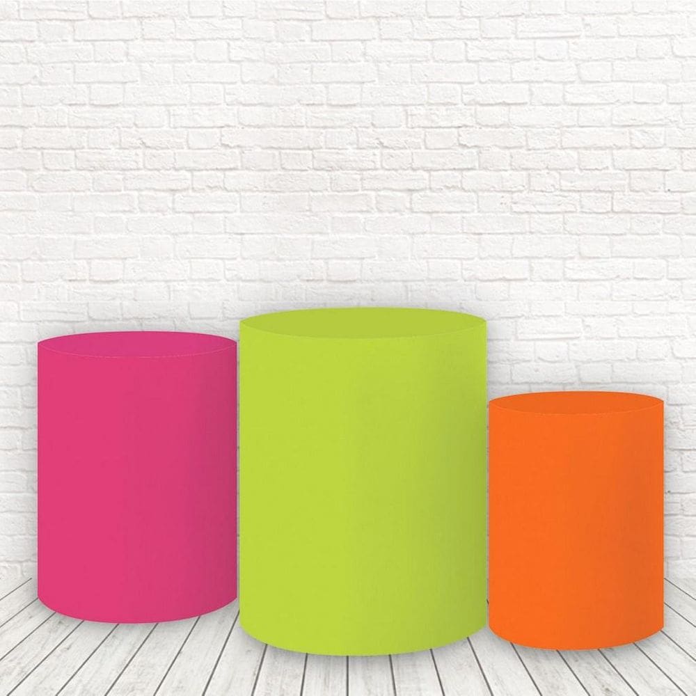 Trio De Capas Cilindros 3D Sublimado Colorido Neon Fcc-202