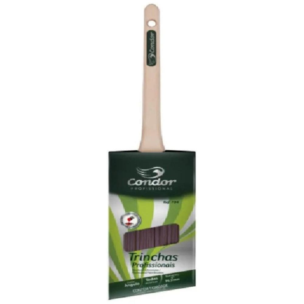 Kit 2 Pincel Trincha Angular Recorte Profissional 704 Condor
