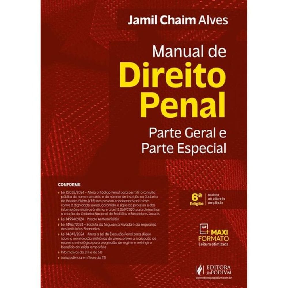 Manual De Direito Penal - Parte Geral E Parte Especial - 2025