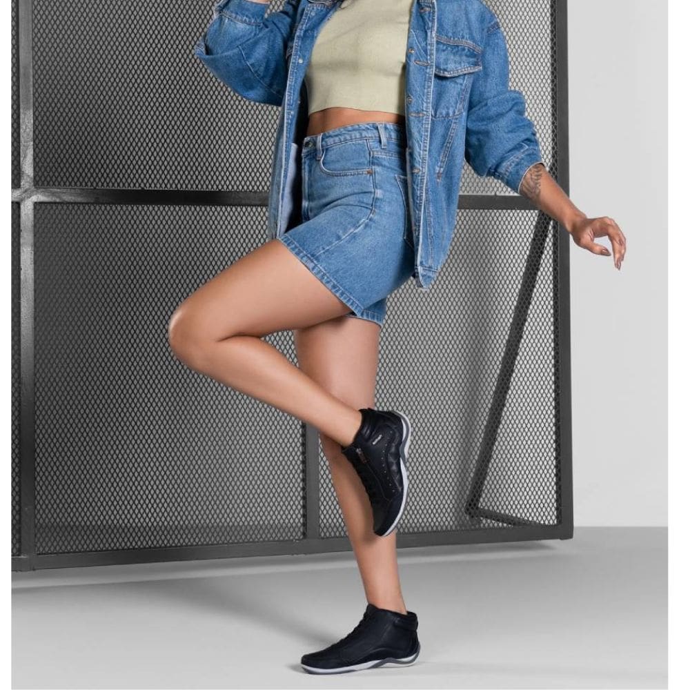 bota feminina kolosh casual cano alto com ziper