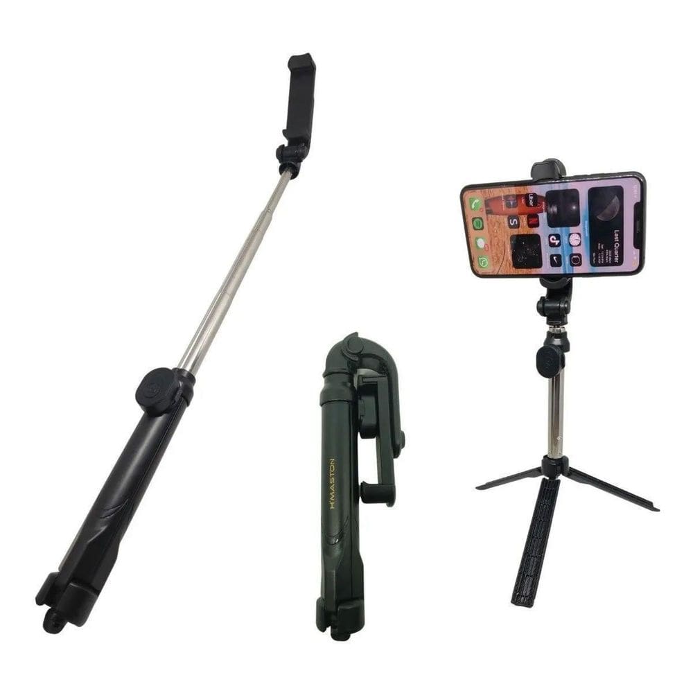 Pau De Selfie Tripé Celular De Mesa Com Controle Articulado