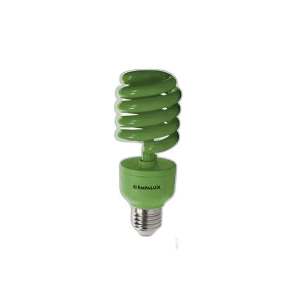 Lampada Verde Espiral Fluorescente 15W 127V Decorativa