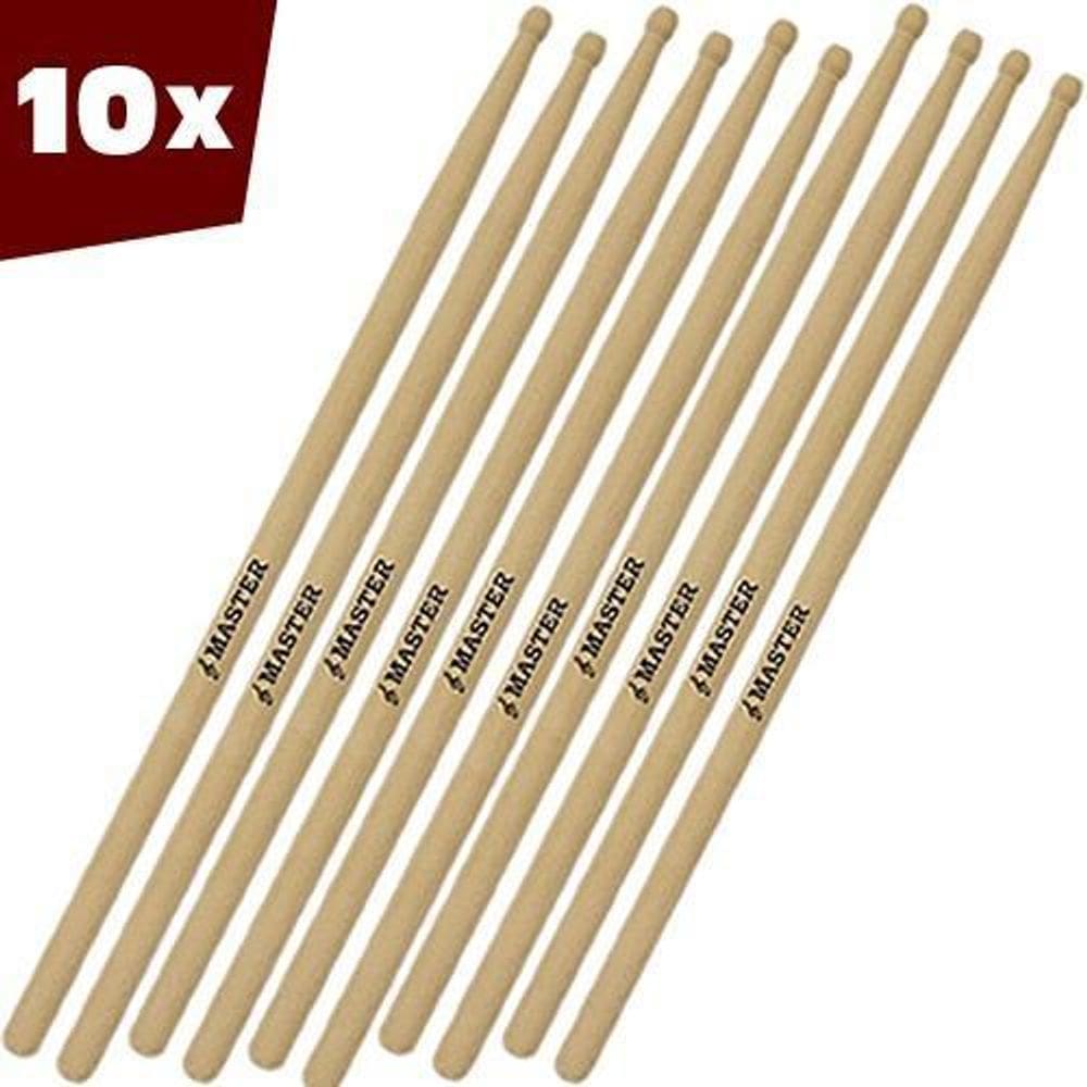 Kit 10 Baquetas Para Bateria Repique Master Mt11 Liverpool