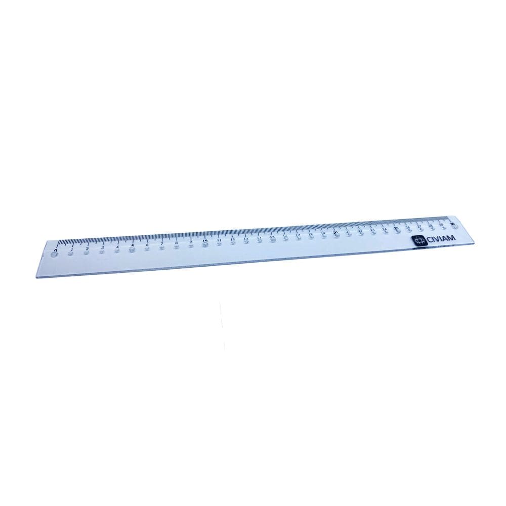 Régua de 30 cm Tátil Transparente - ECO