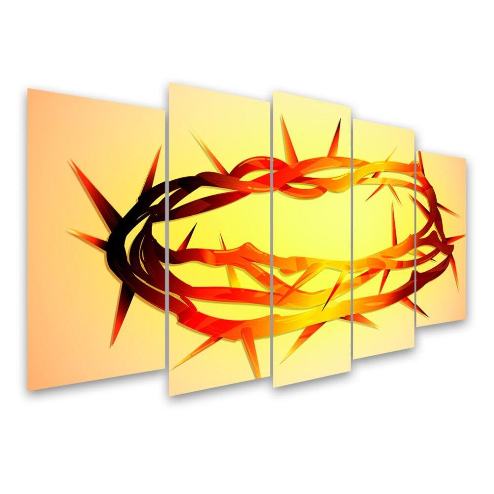 Kit Quadro Decorativo Religioso Para Sala de Estar 73x39cm - Pallazio