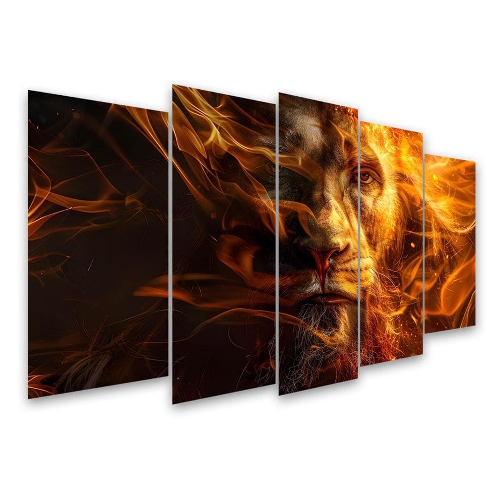 Kit Quadro Decorativo Animais Para Sala de Estar 108x60cm A115 - Pallazio