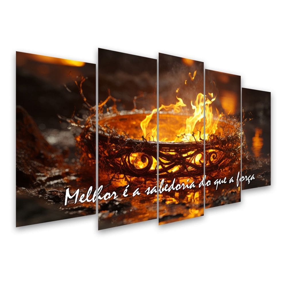 Kit Quadro Decorativo Religioso Para Sala de Estar 158x90cm A55 - Pallazio
