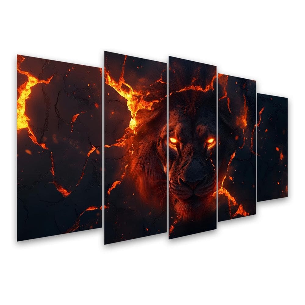 Kit Quadro Decorativo Animais Para Sala de Estar 88x48cm A61 - Pallazio