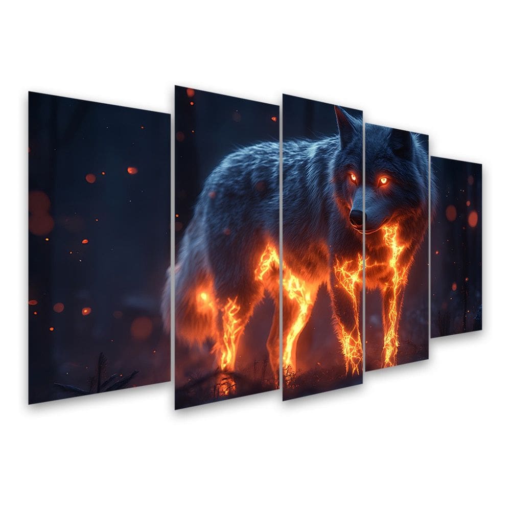 Kit Quadro Decorativo Animais Para Sala de Estar 88x48cm A133 - Pallazio