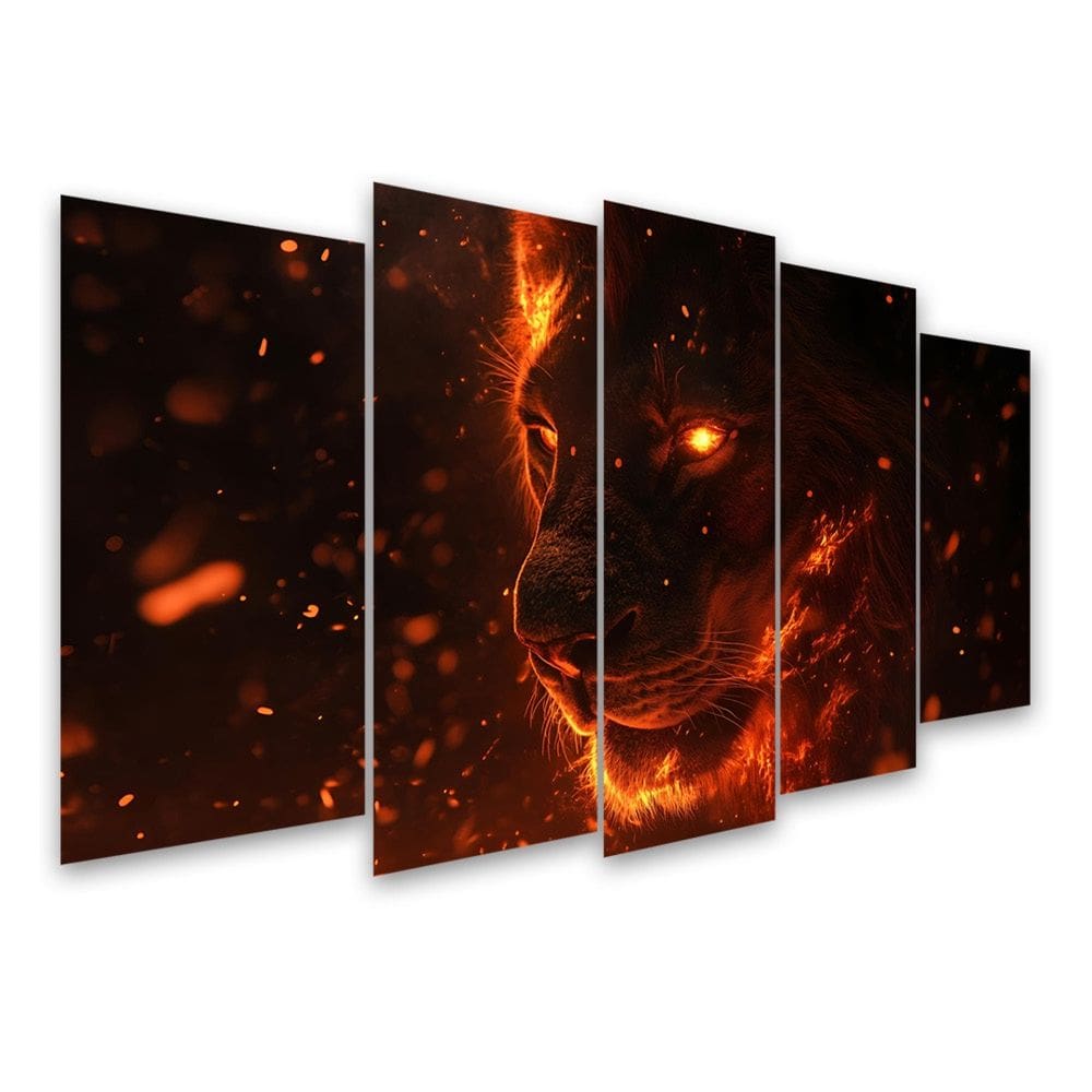Kit Quadro Decorativo Animais Para Sala de Estar 73x39cm A67 - Pallazio