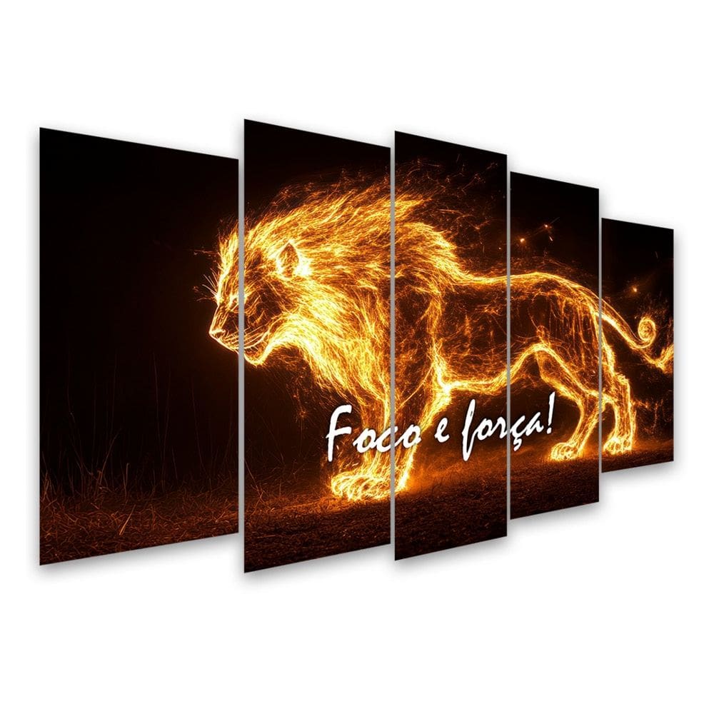 Kit Quadro Decorativo Animais Para Sala de Estar 88x48cm A121 - Pallazio