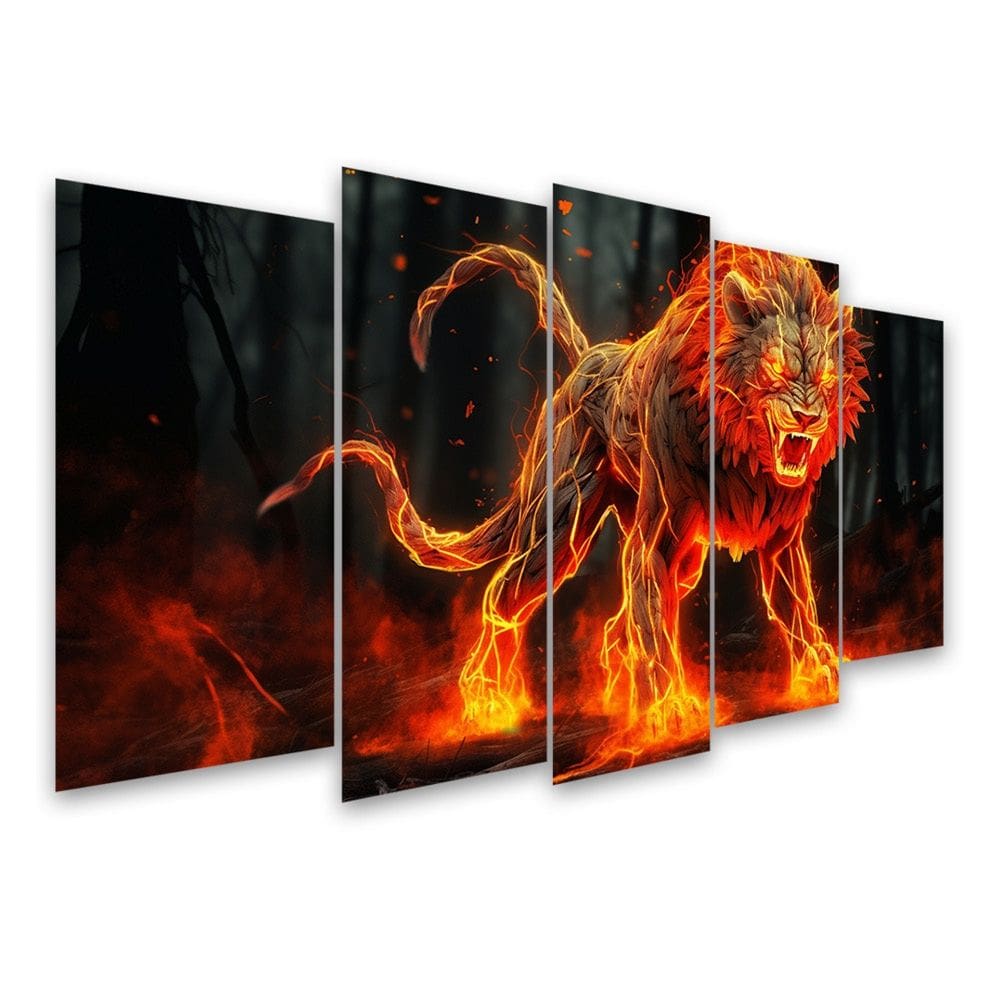 Kit Quadro Decorativo Animais Para Sala de Estar 73x39cm A157 - Pallazio
