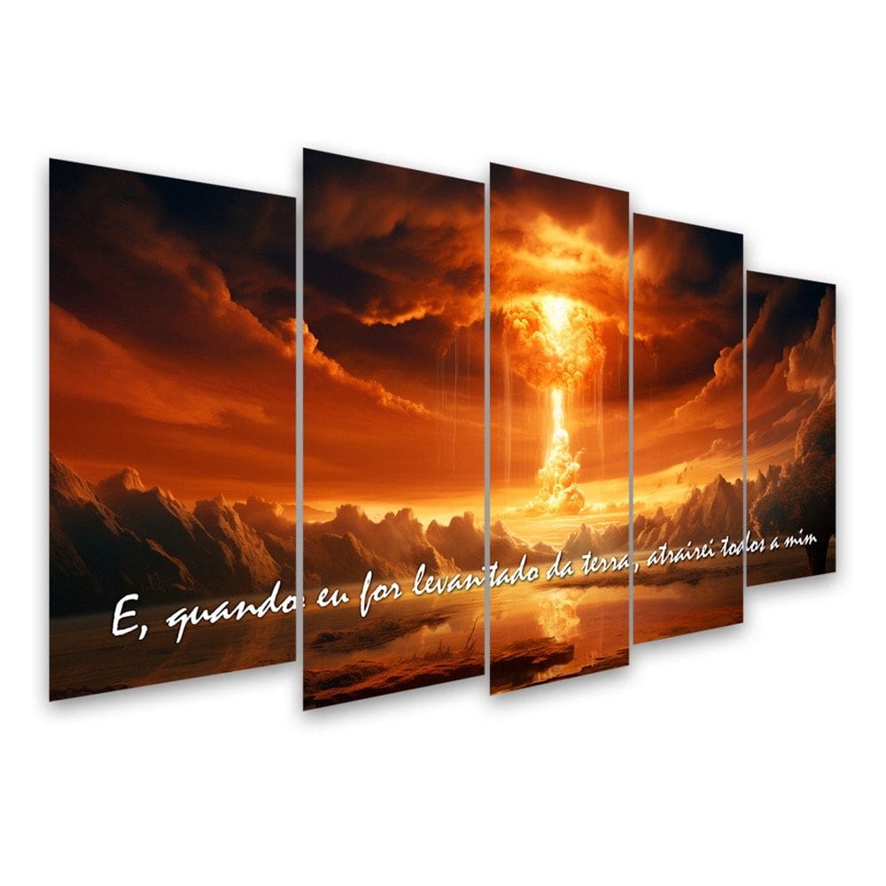 Kit Quadro Decorativo Religioso Para Sala de Estar 158x90cm - Pallazio