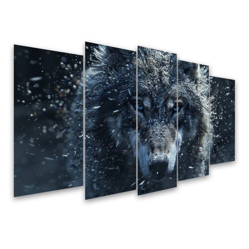 Kit Quadro Decorativo Animais V2 Para Sala de Estar 88x48cm A187 - Pallazio
