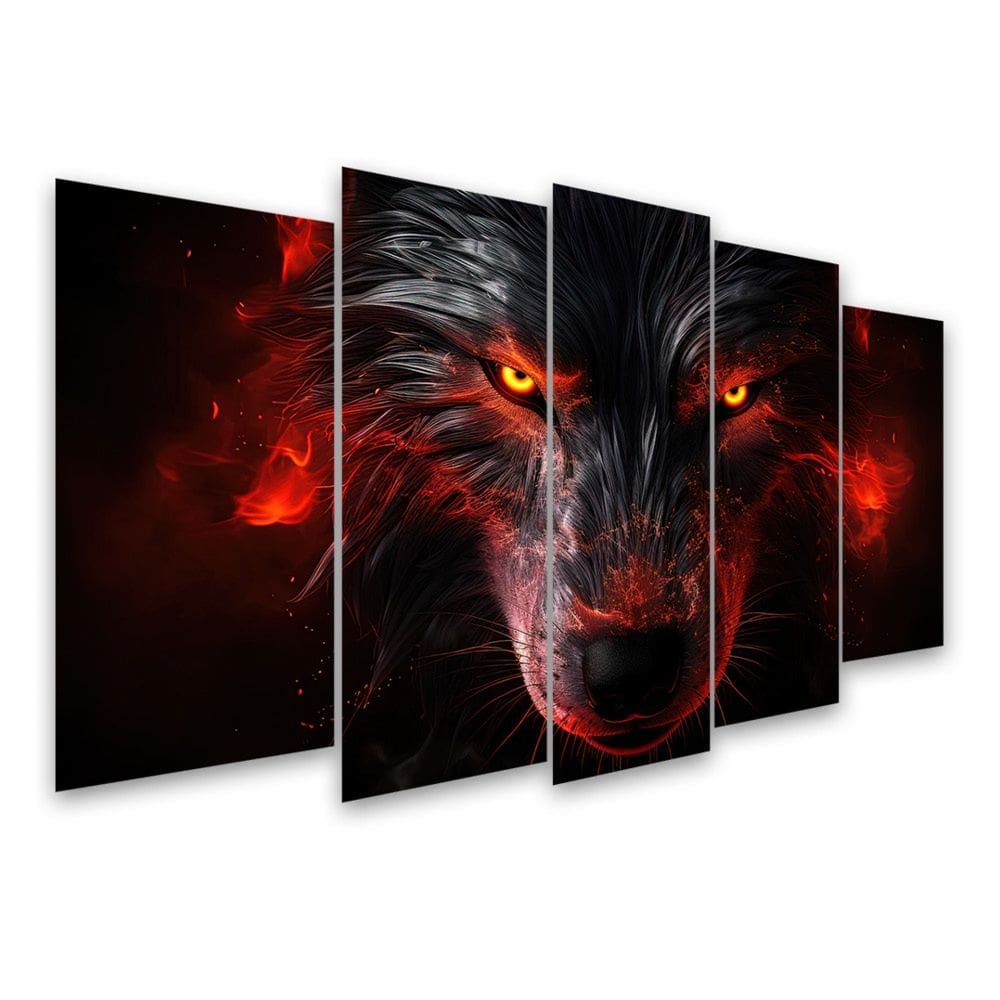 Kit Quadro Decorativo Animais Para Sala de Estar 108x60cm A205 - Pallazio