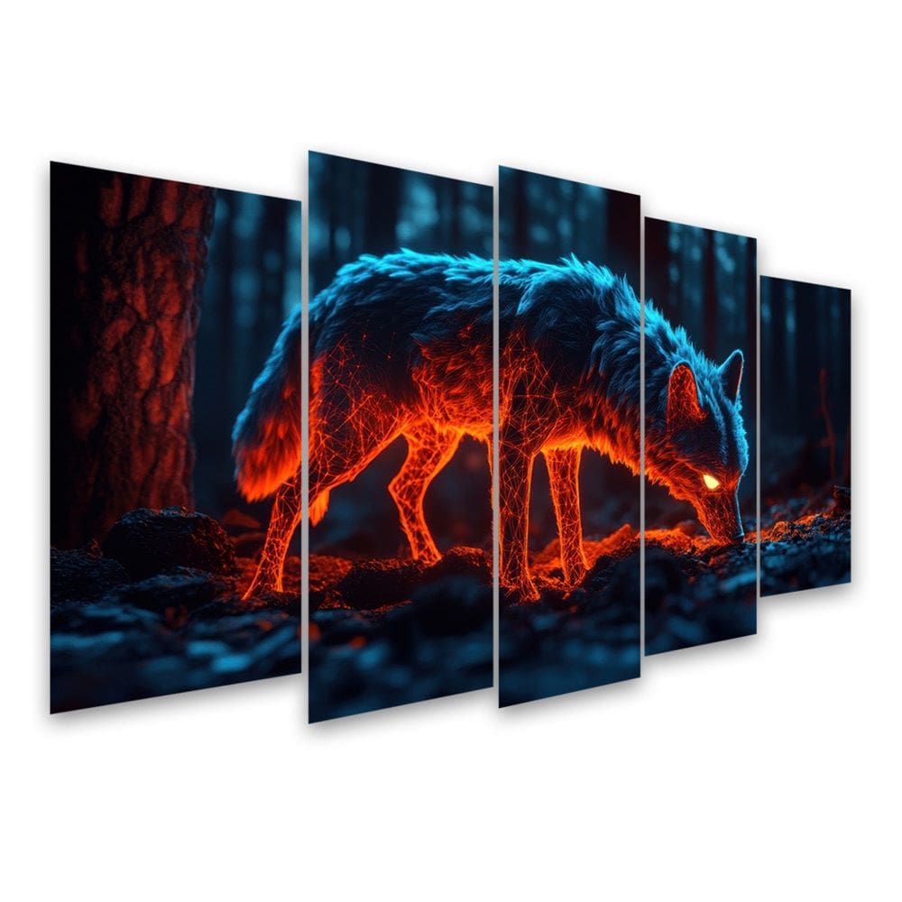 Kit Quadro Decorativo Animais V2 Para Sala de Estar 78x42cm A79 - Pallazio