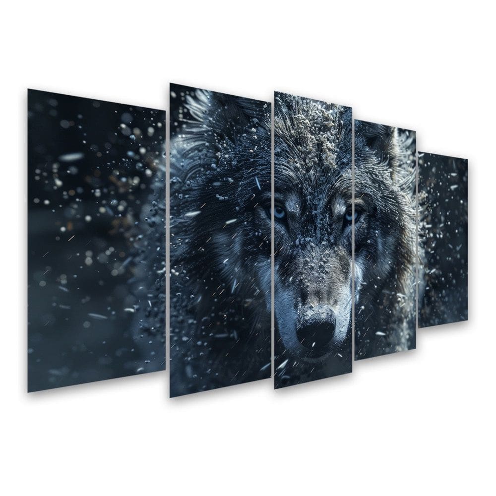 Kit Quadro Decorativo Animais V2 Para Sala de Estar 88x48cm - Pallazio