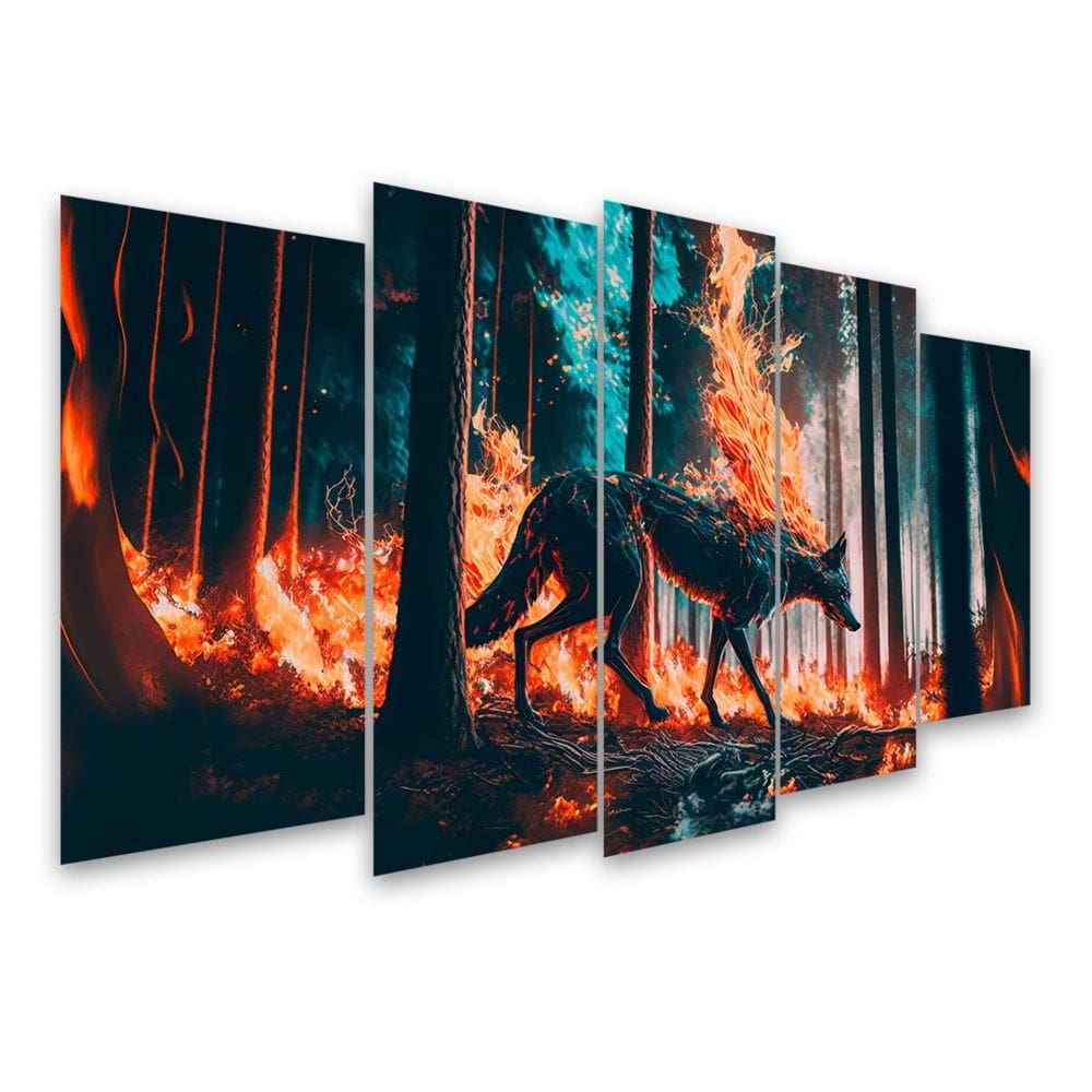 Kit Quadro Decorativo Animais V2 Para Sala de Estar 88x48cm A13 - Pallazio