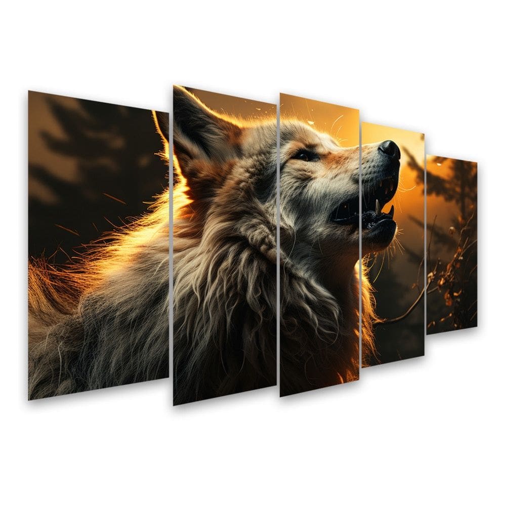 Kit Quadro Decorativo Animais V2 Para Sala de Estar 73x39cm A91 - Pallazio