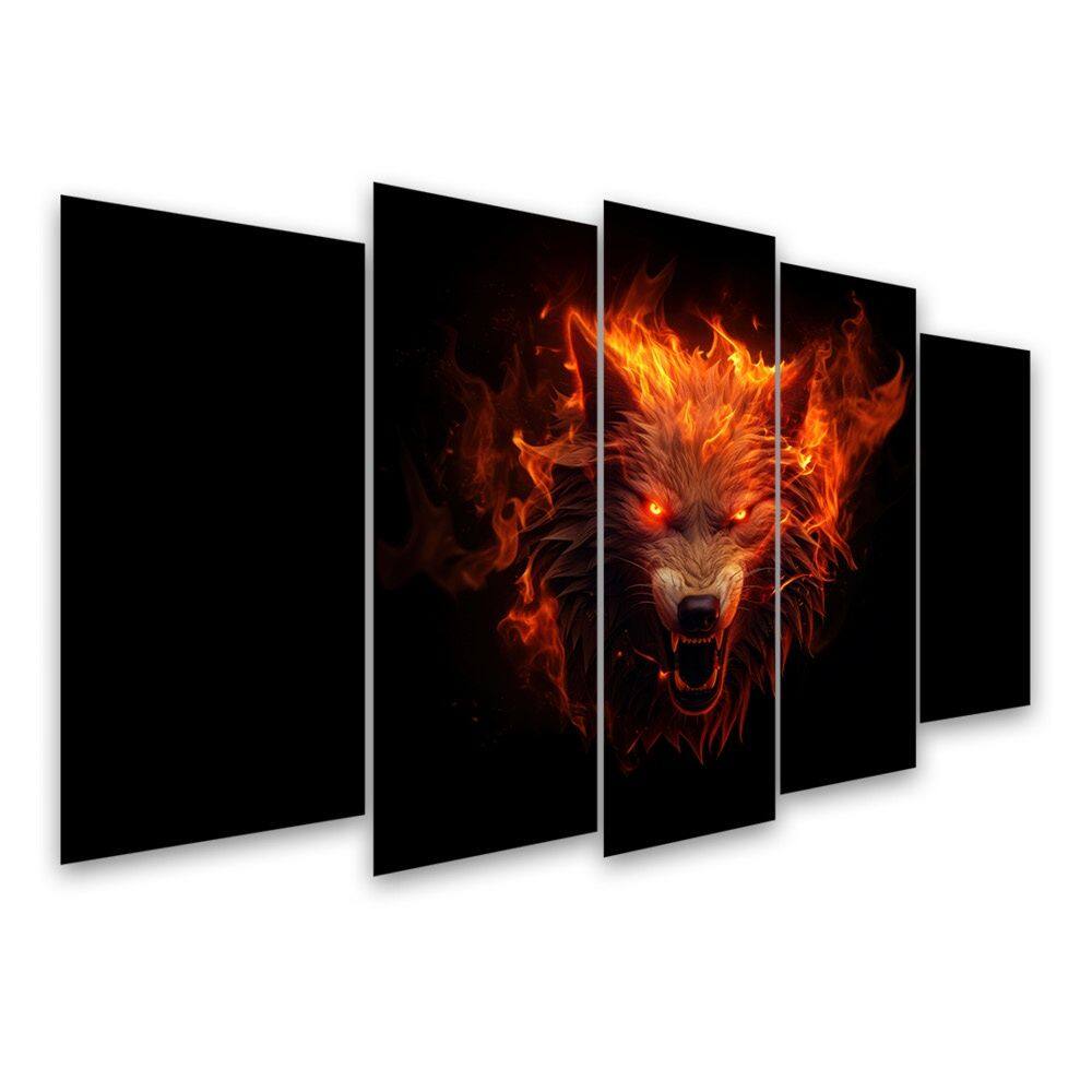 Kit Quadro Decorativo Animais Para Sala de Estar 128x72cm A193 - Pallazio