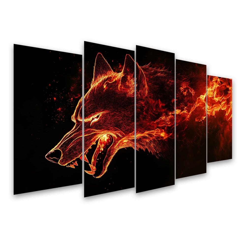 Kit Quadro Decorativo Animais Para Sala de Estar 158x90cm - Pallazio