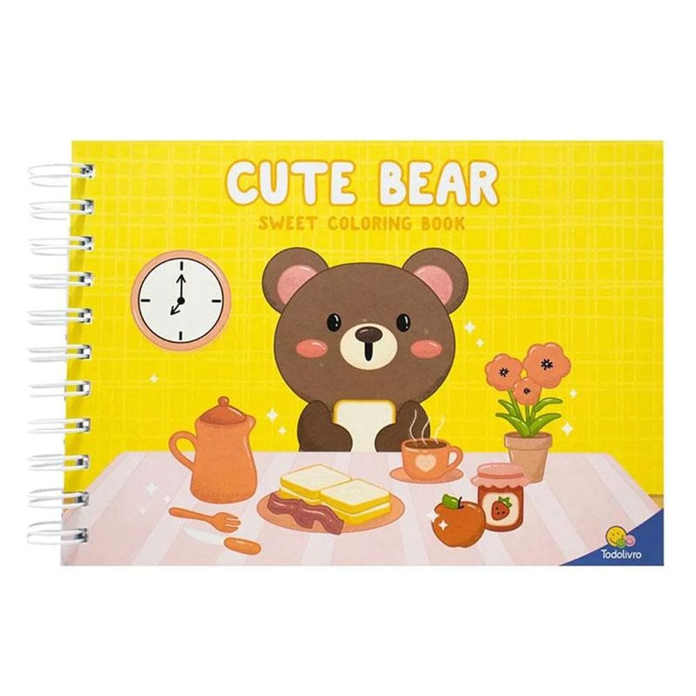 Livro para Colorir Cute Bear Sweet Coloring Book - Todolivro
