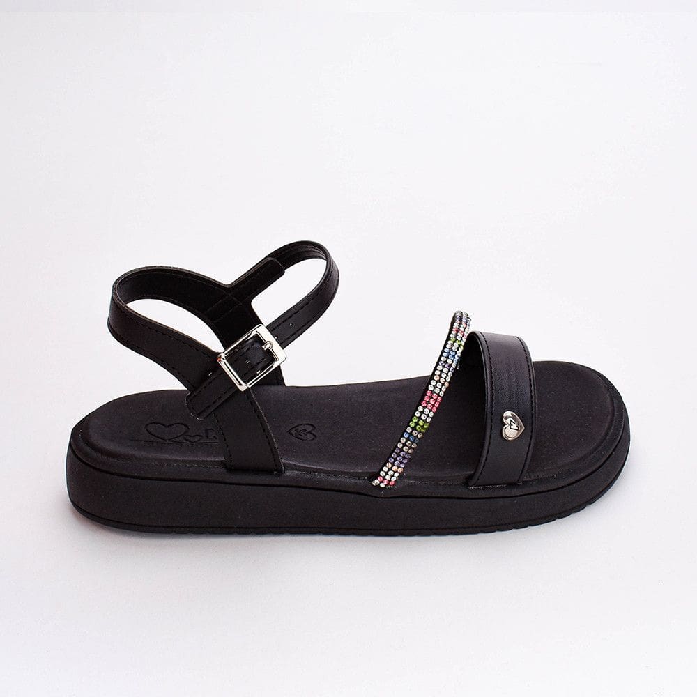 SAND.KIDY MINI FLAT FORM PRETO Kidy
