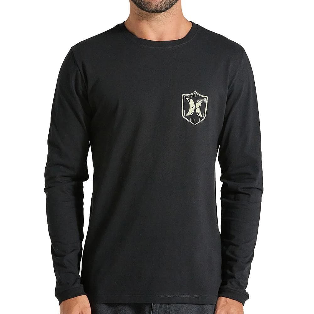 Camiseta Hurley Manga Longa Eagle WT25 Masculina Preto