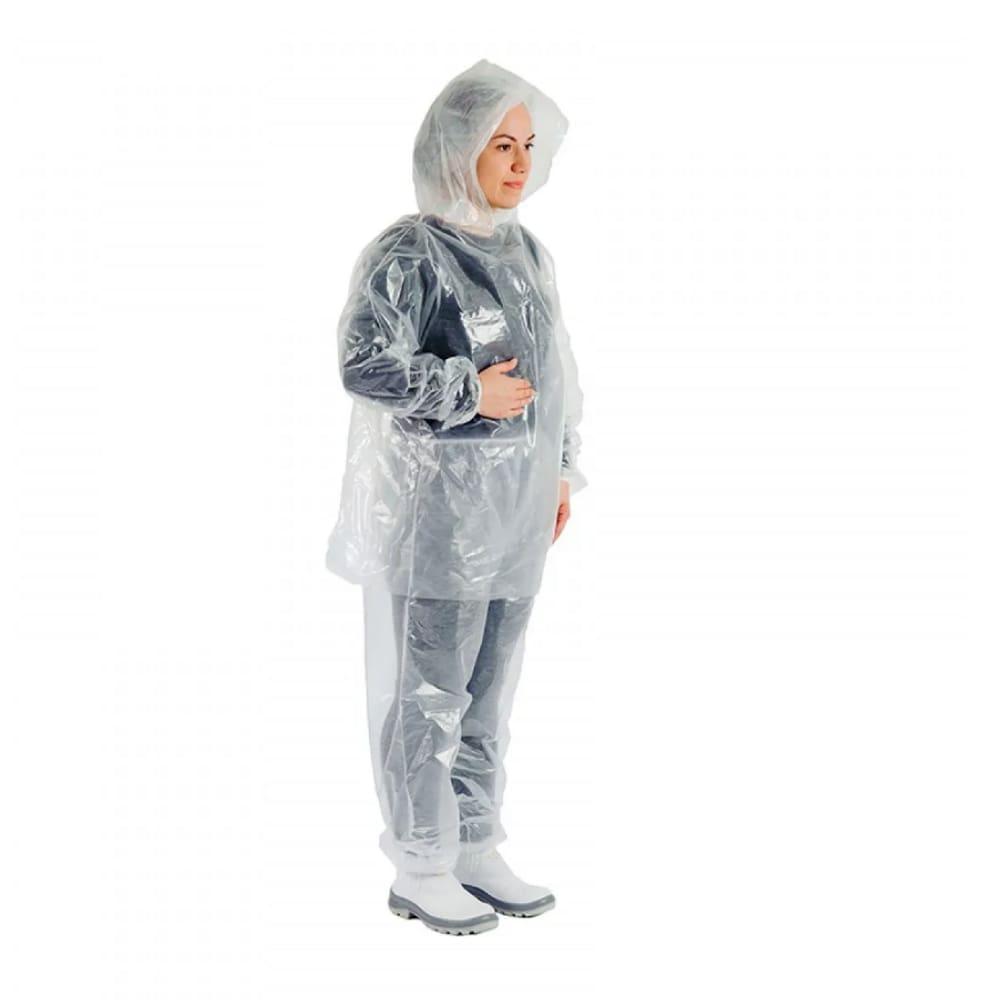 Capa de chuva Roupa Plástico Calça E Blusa Com Capuz C.a