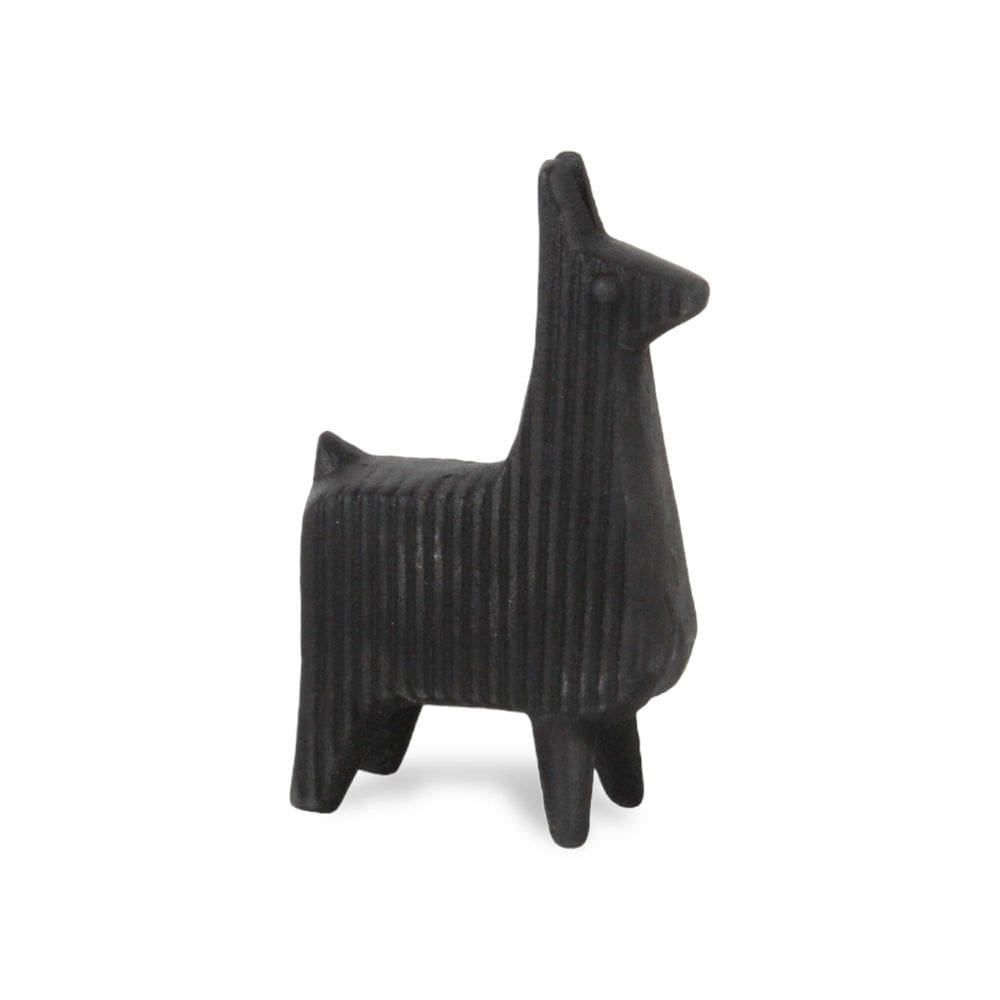Decoração de mesa Cheungs Sidero Black Cast Iron Lhama