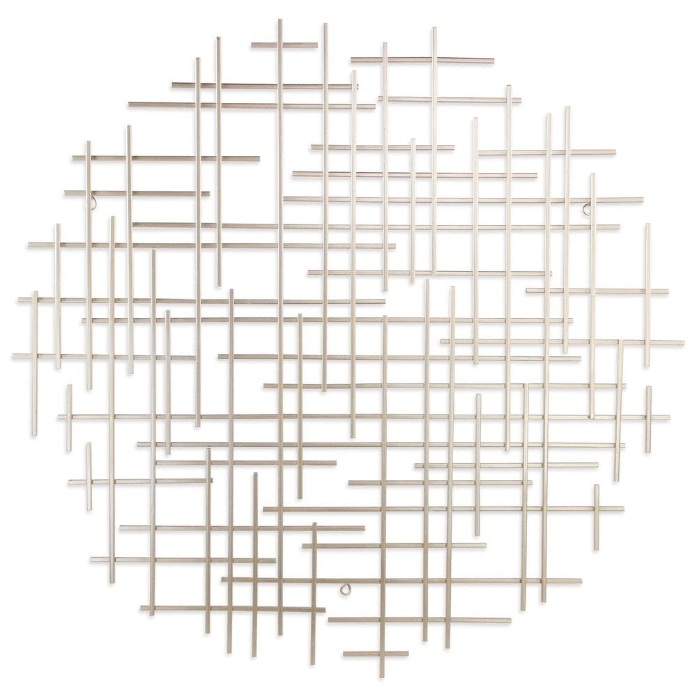 Arte de parede Cheung`s Iquara Large Silver Round Metal 5800SV