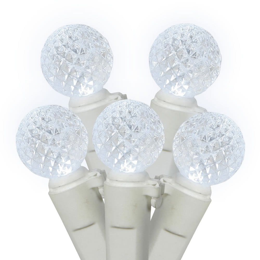 Conjunto de luzes LED Vickerman 100 Light G12 Cool White em fio branco