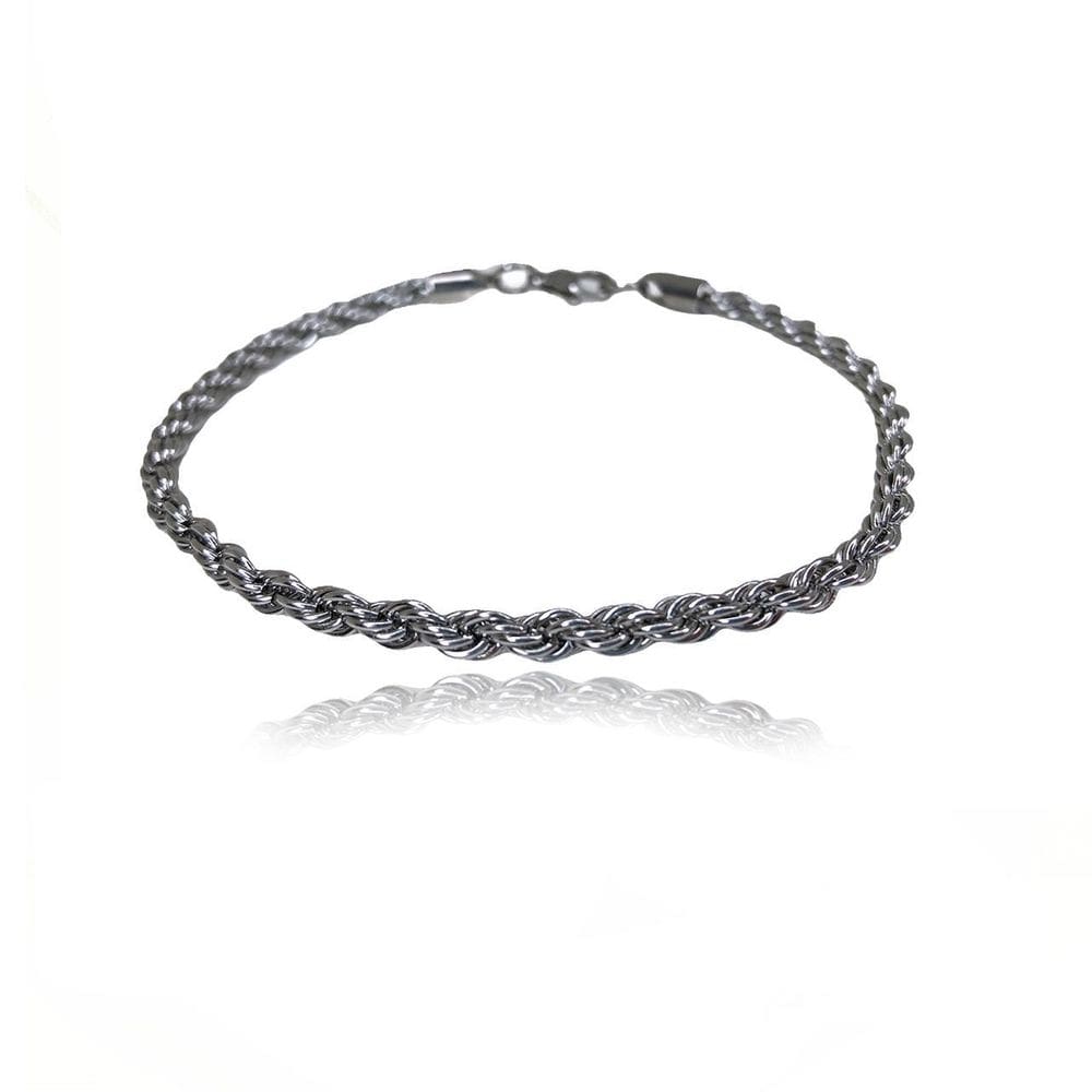 Pulseira Trançado Trabalhada Em Aço Inoxidável