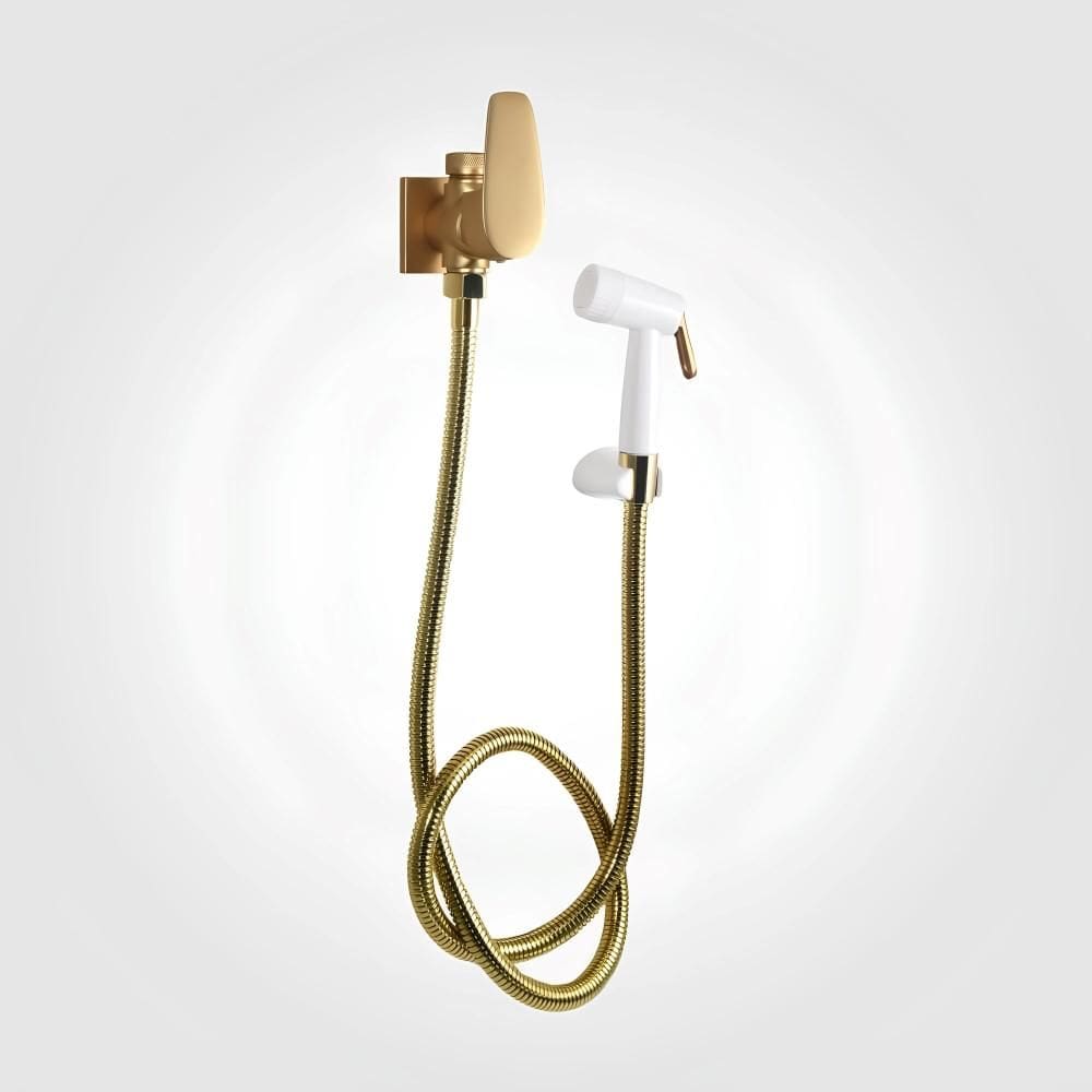 Ducha Higiênica Com Derivação Dn15 Dom Dourado Fosco Perflex