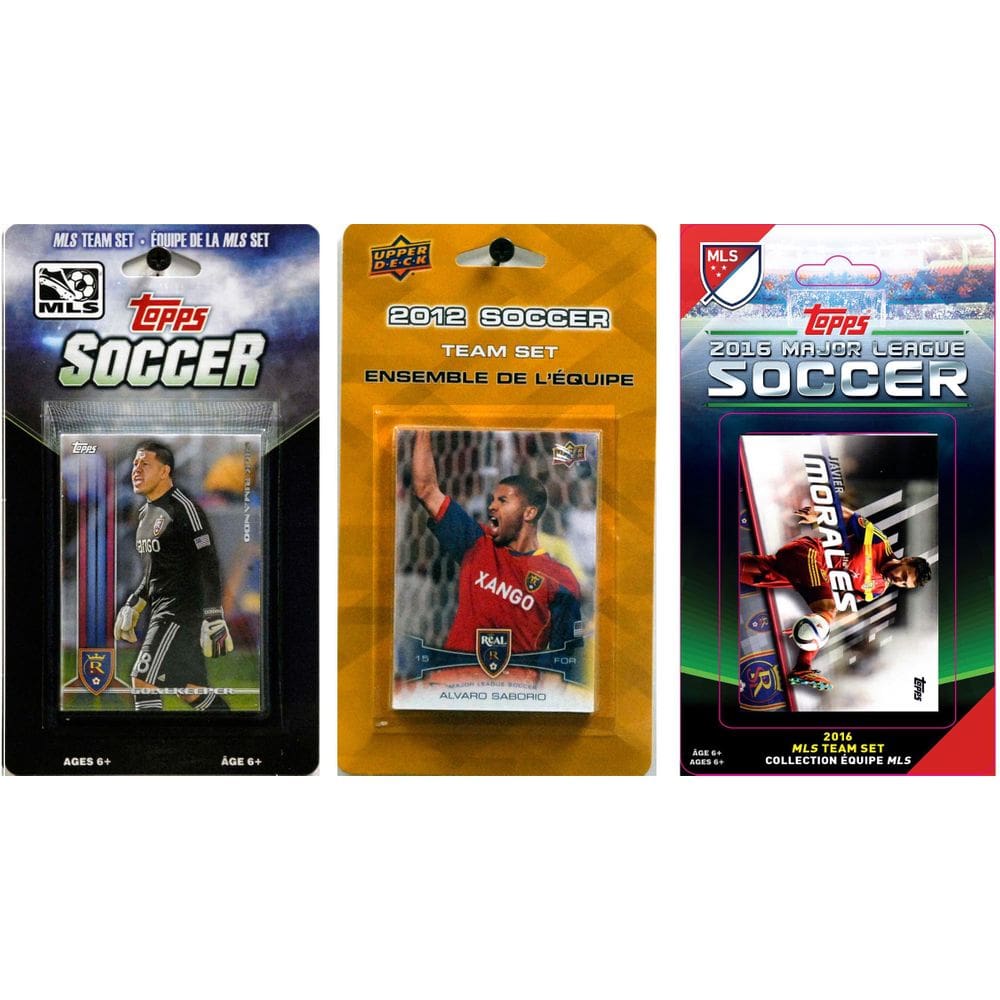 Conjuntos de cartas colecionáveis C&I Collectables MLS Real Salt Lake x3