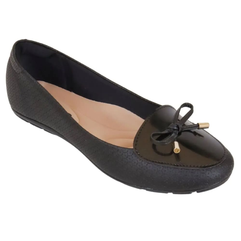 Sapatilha Moleca Casual Ultra Conforto Laço Feminina Preta