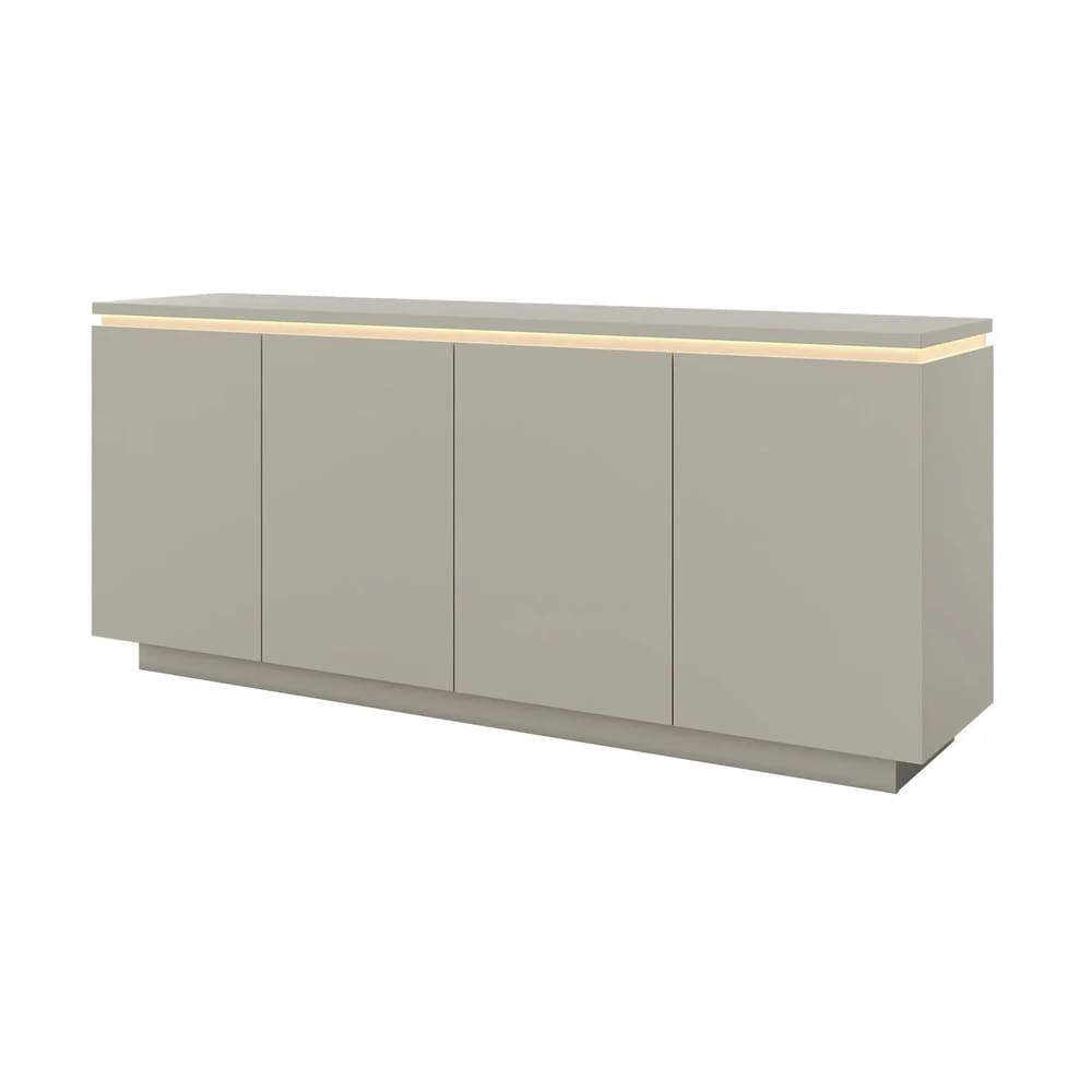 Buffet 4 portas C/Led - Off White - Mavaular