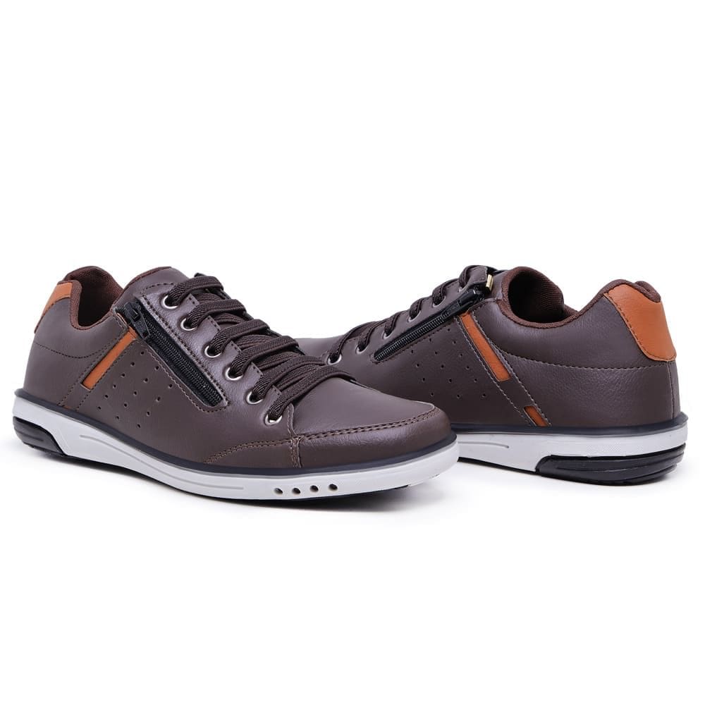 Kit 2 Sapatênis Tênis Masculino Elastico Ziper Casual