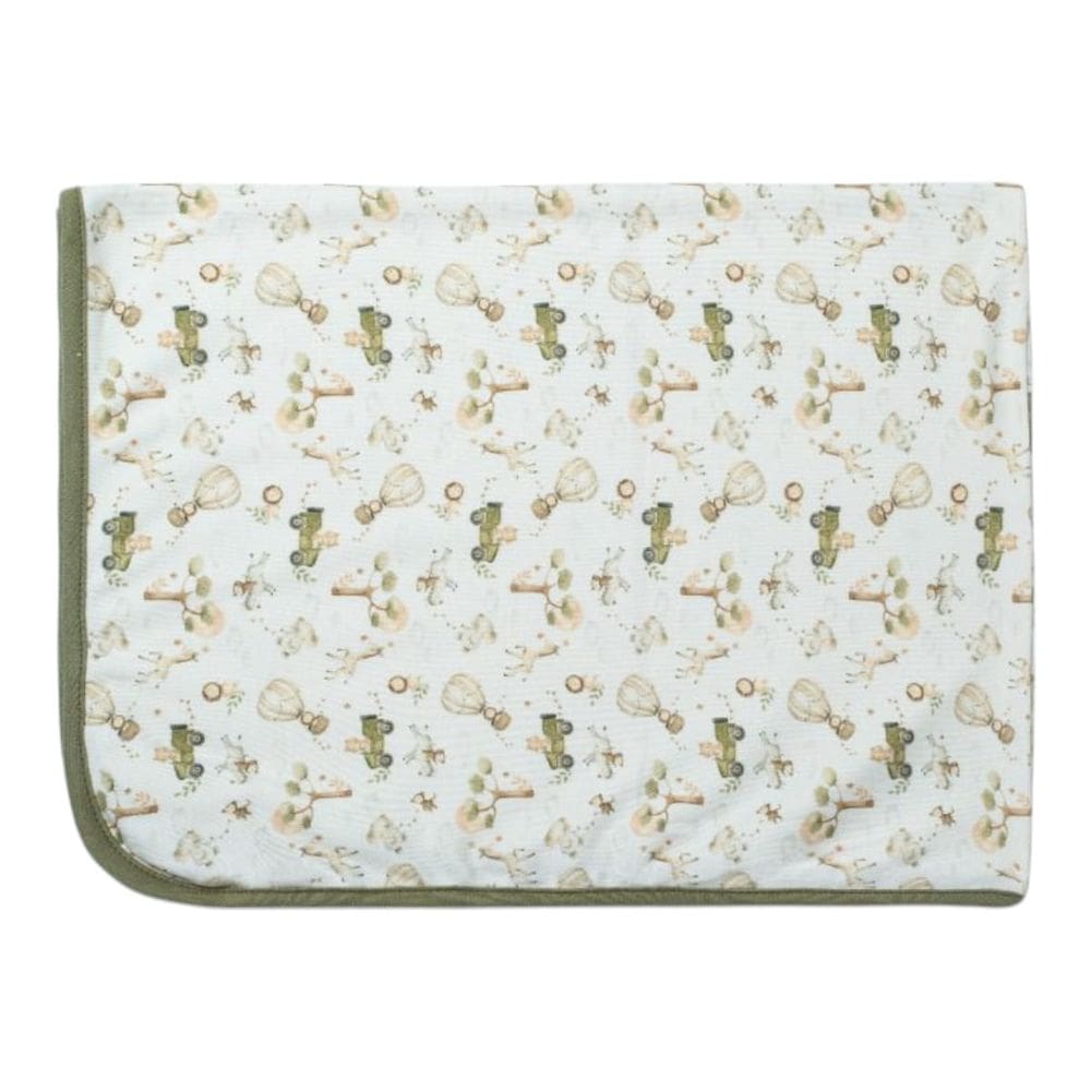 Cueiro Bebê Estampado Suedine Big Friends Verde - Hug
