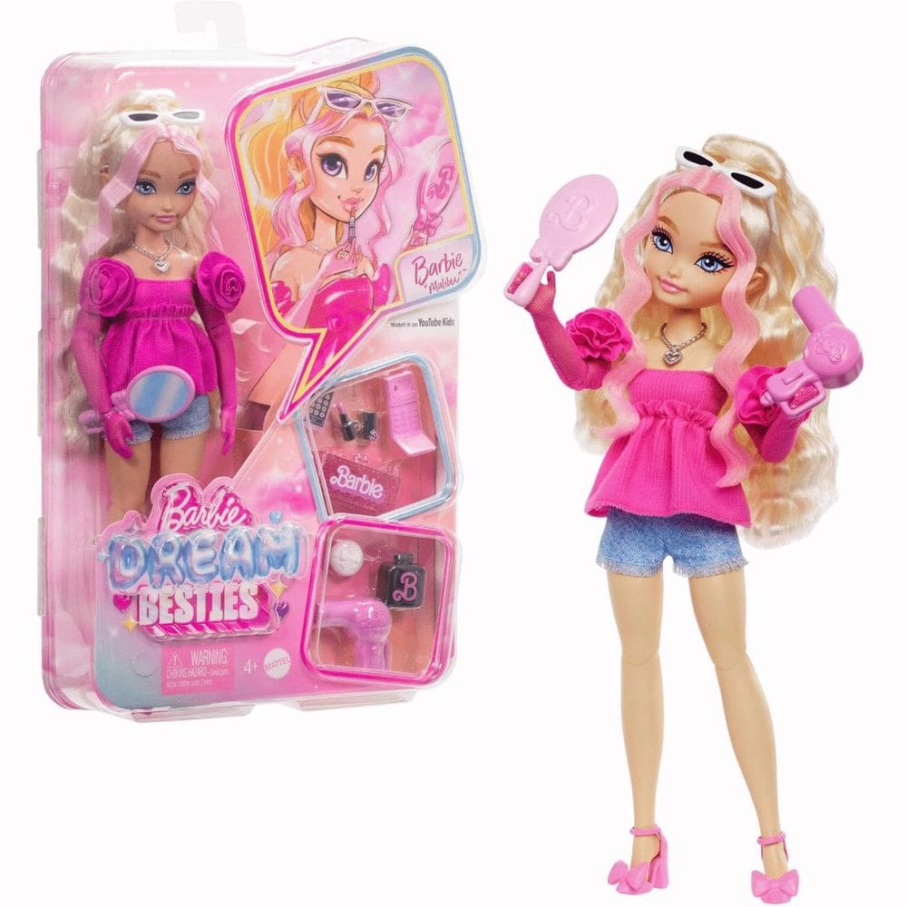 Barbie Dream Besties Malibu Loira Com Acessórios Mattel