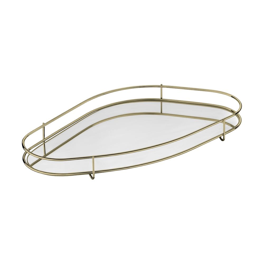 Bandeja Hara Fence Orgânica Base Espelhada 29 x 17 Cm