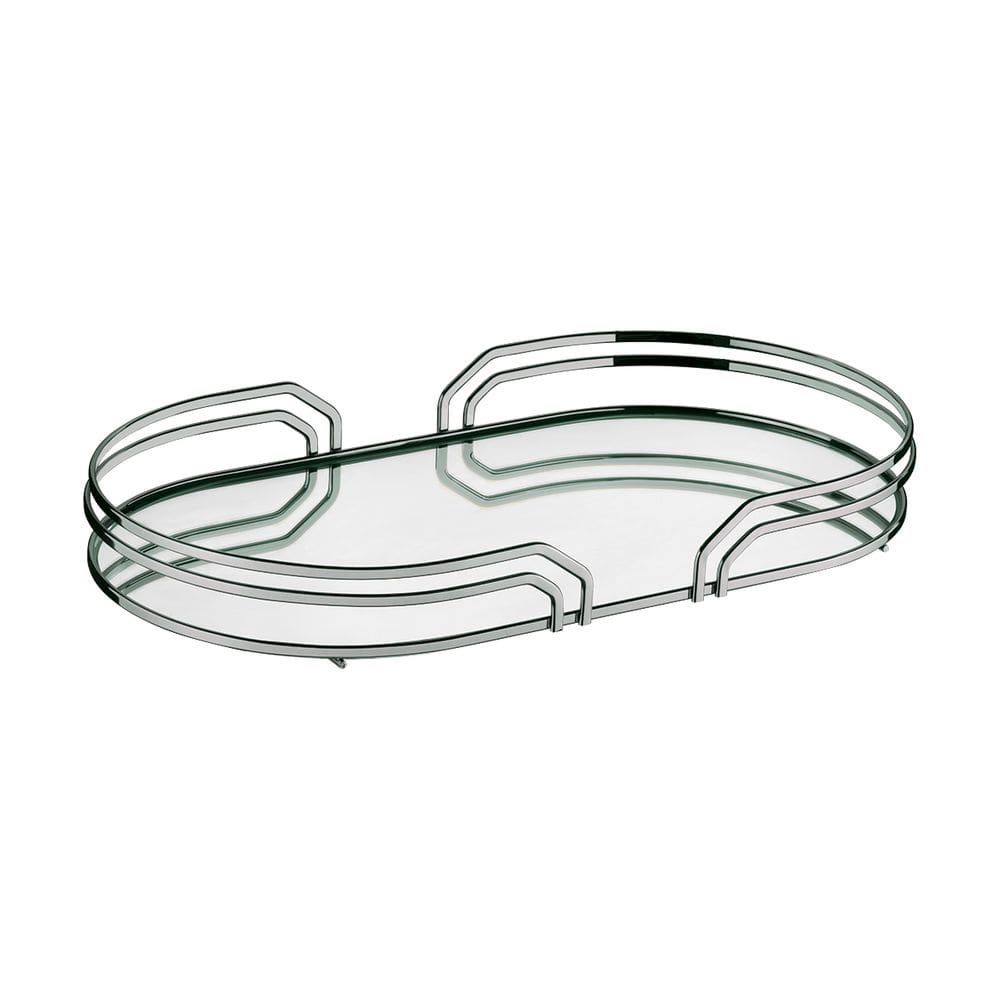 Bandeja Hara Ayla Oval Base Espelhada 55 x 30,5 Cm