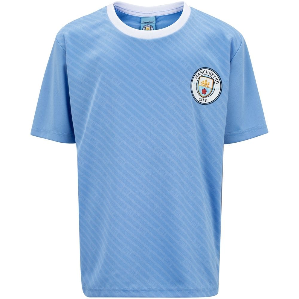 Uniforme do Manchester City Braziline Infantil Mini Craque Camiseta + Calção