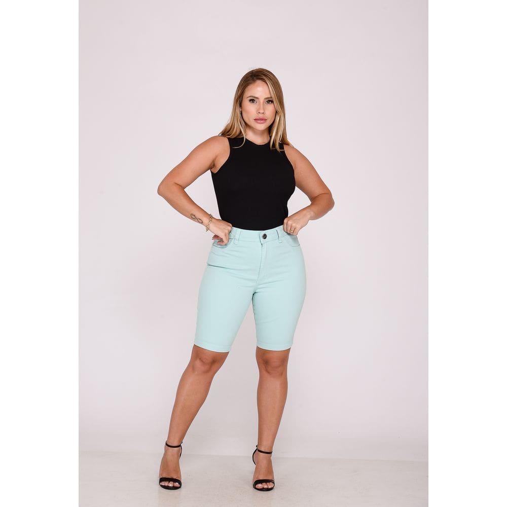 Bermuda Feminina 7883 Verde Agua