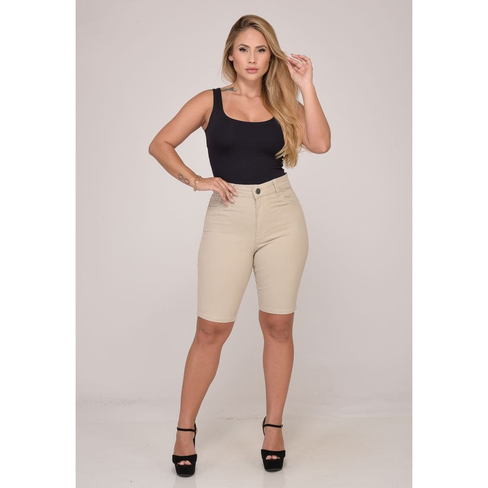 Bermuda Feminina 7883 Bege Claro