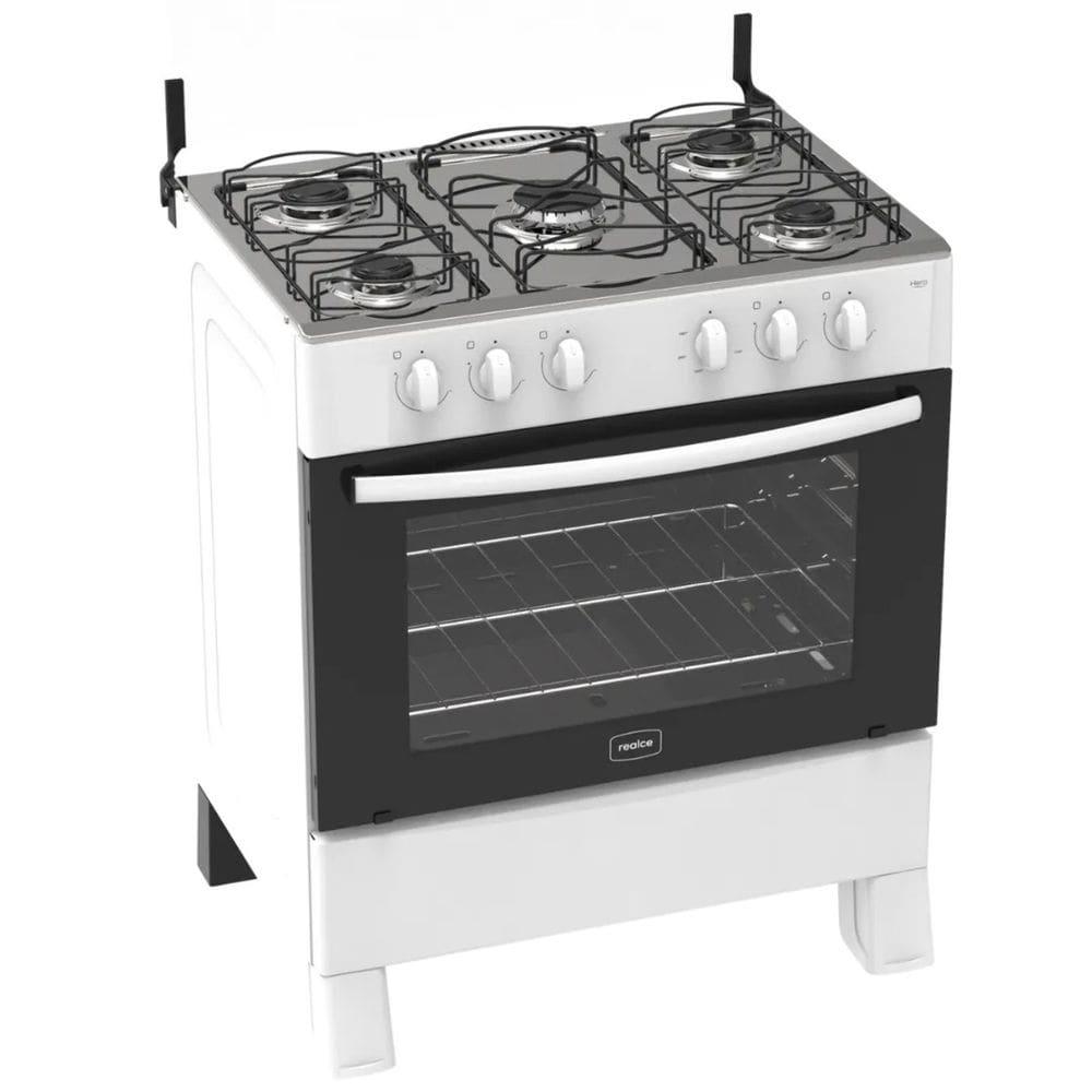 Fogão 5 Bocas Branco Hera com Forno 94 L Realce