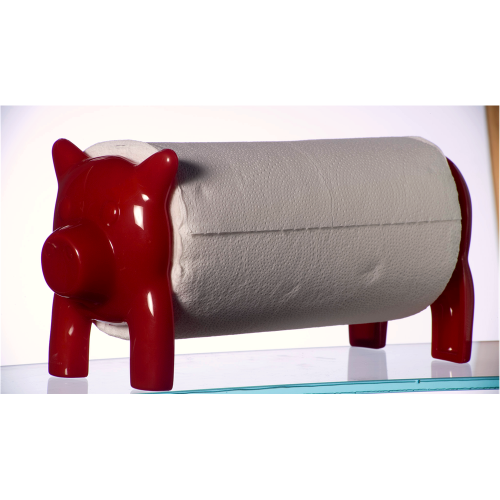 Porta rolo de Papel-Toalha PORQUINHO ICO Vermelho - IKKO