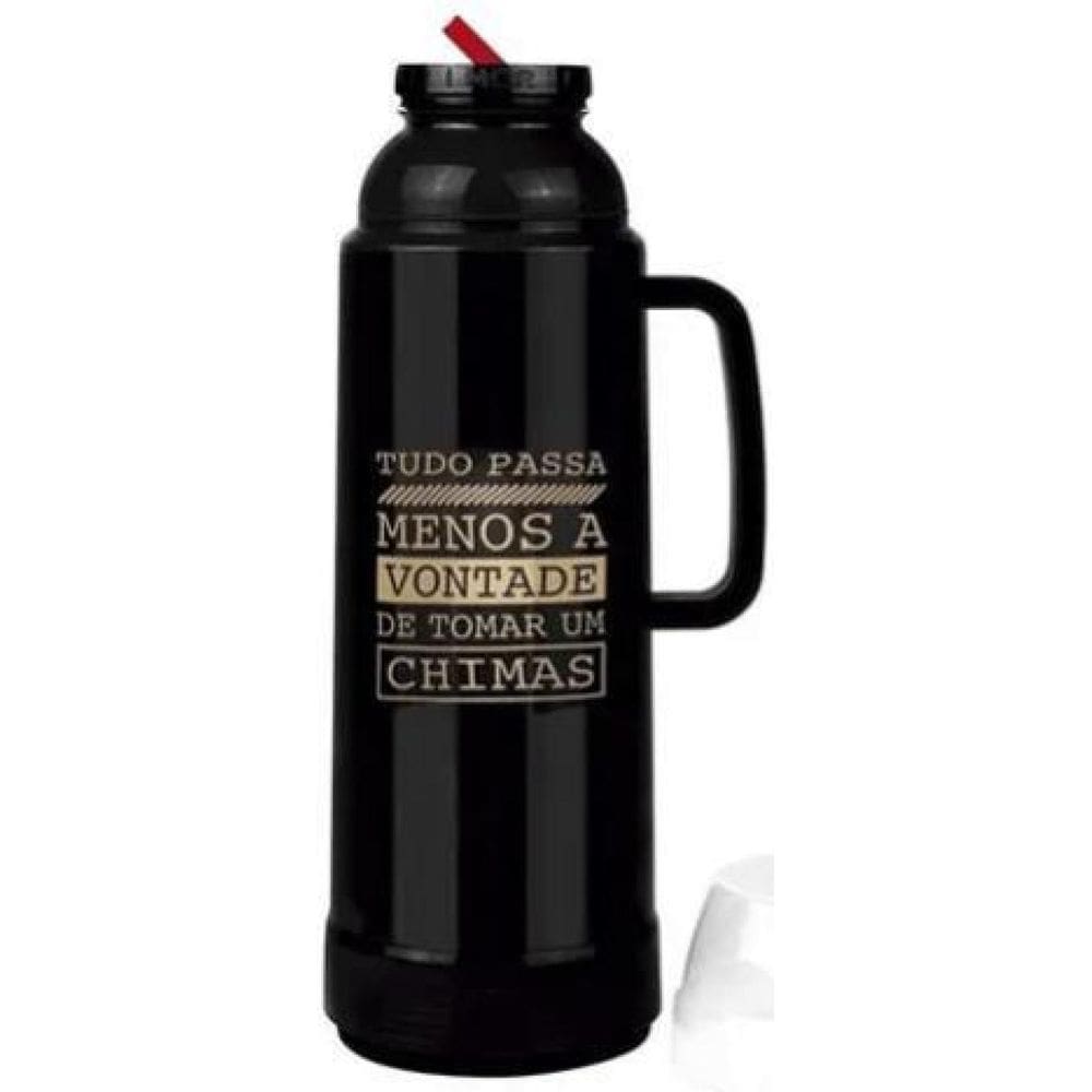 Garrafa Térmica Com Flip Para Chimarrão E Terere 1 Litro