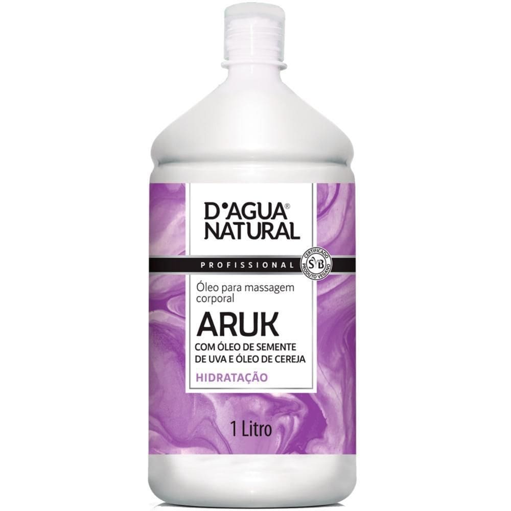 Óleo de Massagem Corporal D`Agua Natural Aruk Semente de Uva e Cereja 1L