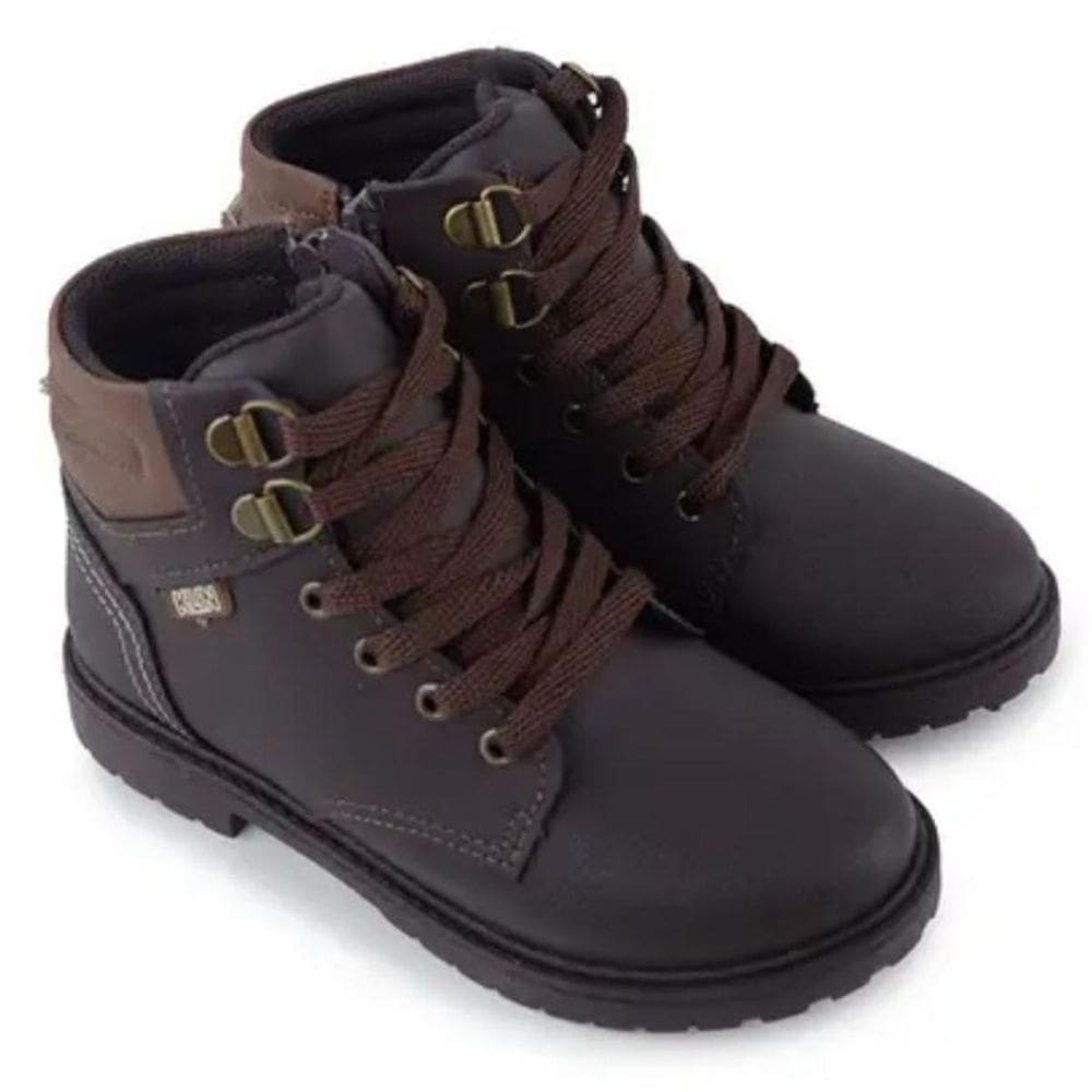Bota Infantil Klin Rock Menino - Preto e Marrom